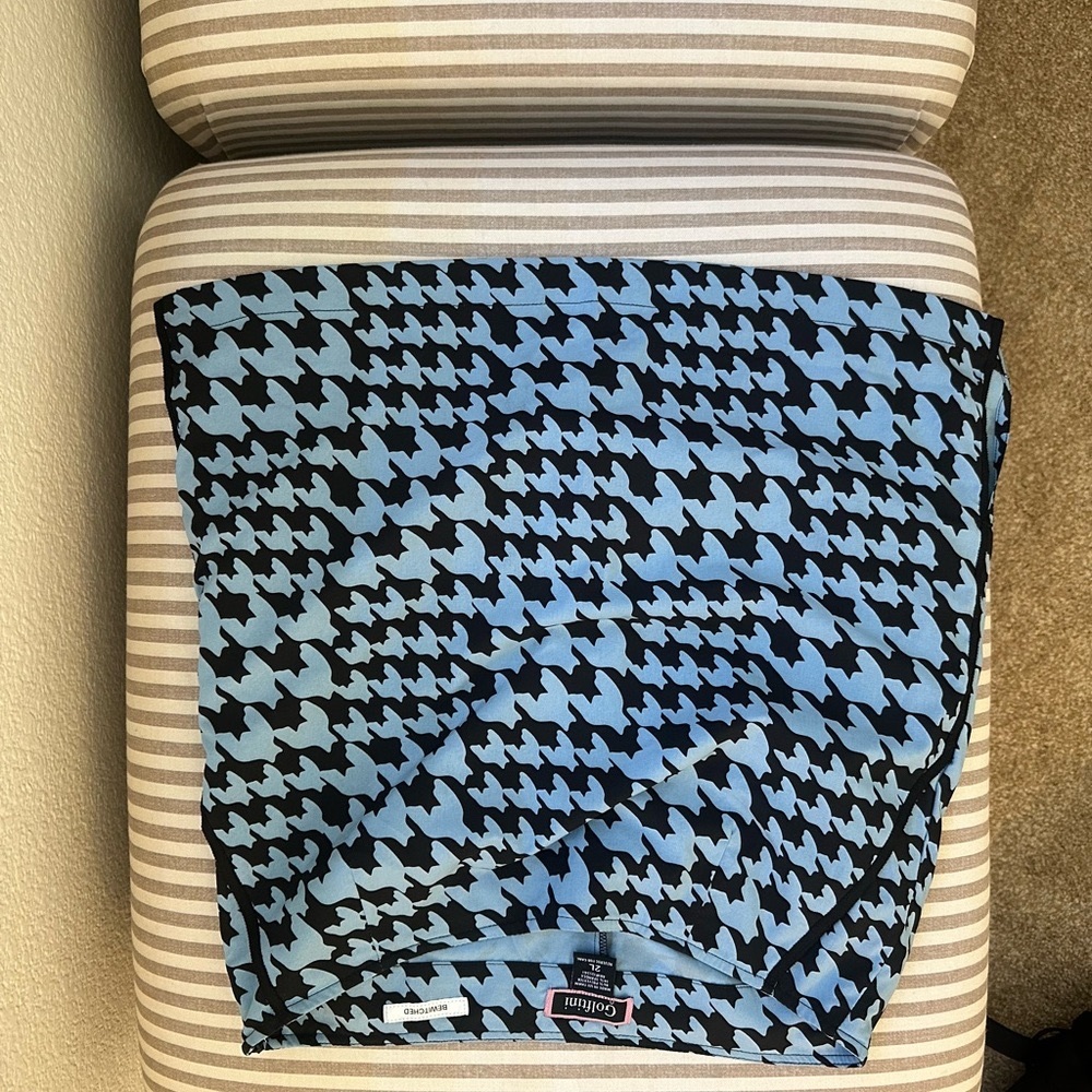 Golftini Black and Blue Houndstooth Golf Skirt- size 2 long